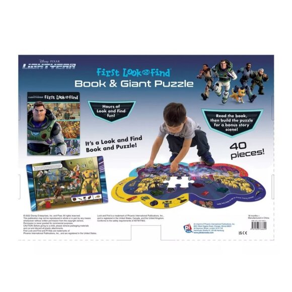 Disney Pixar Lightyear Look & Find Book & Giant Puzzle 40 Pieces For Ages 18 Mon - Picture 2 of 4